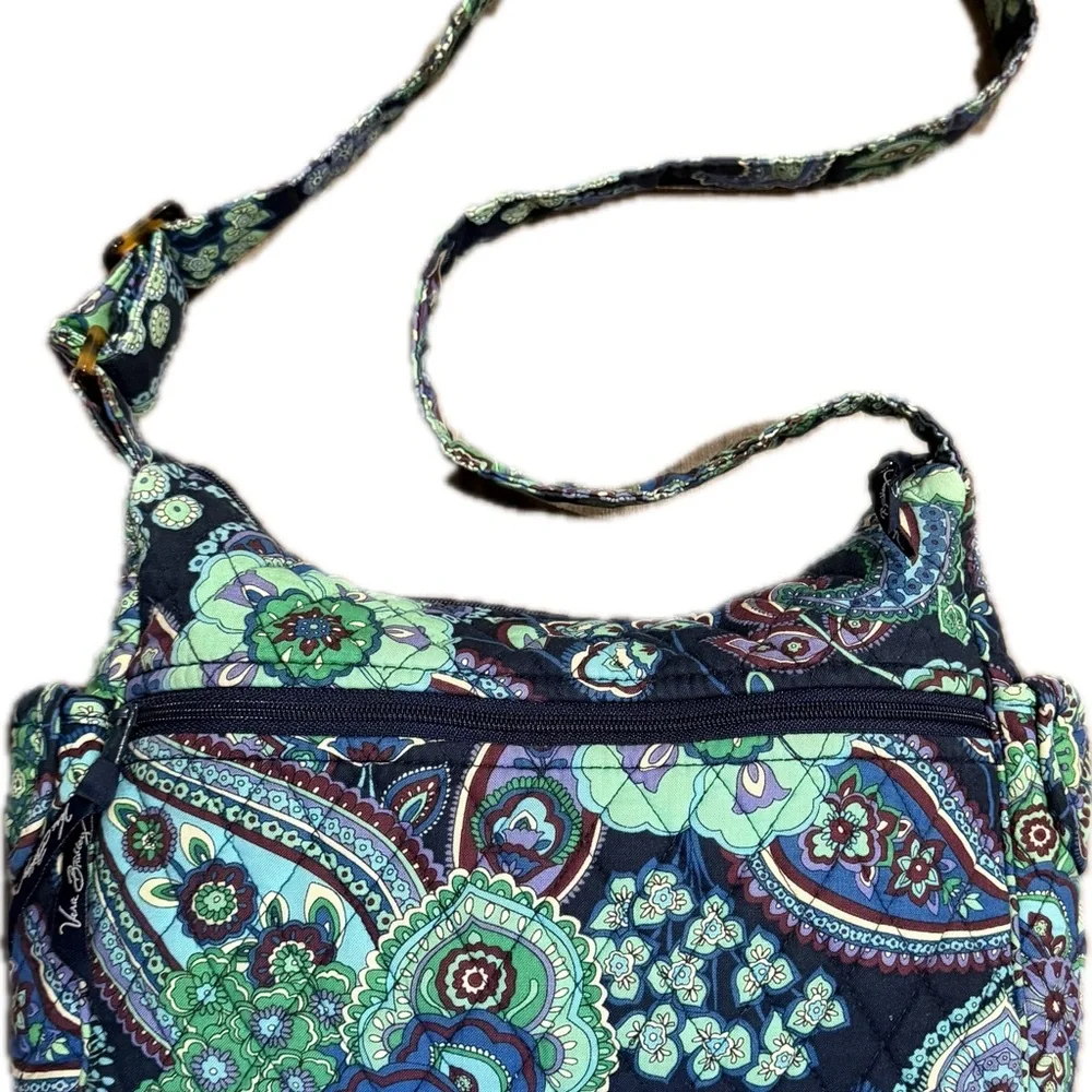 Vera Bradley Blue Rhapsody Quilted Crossbody Shoulder Bag Paisley Floral - Picture 2 of 12